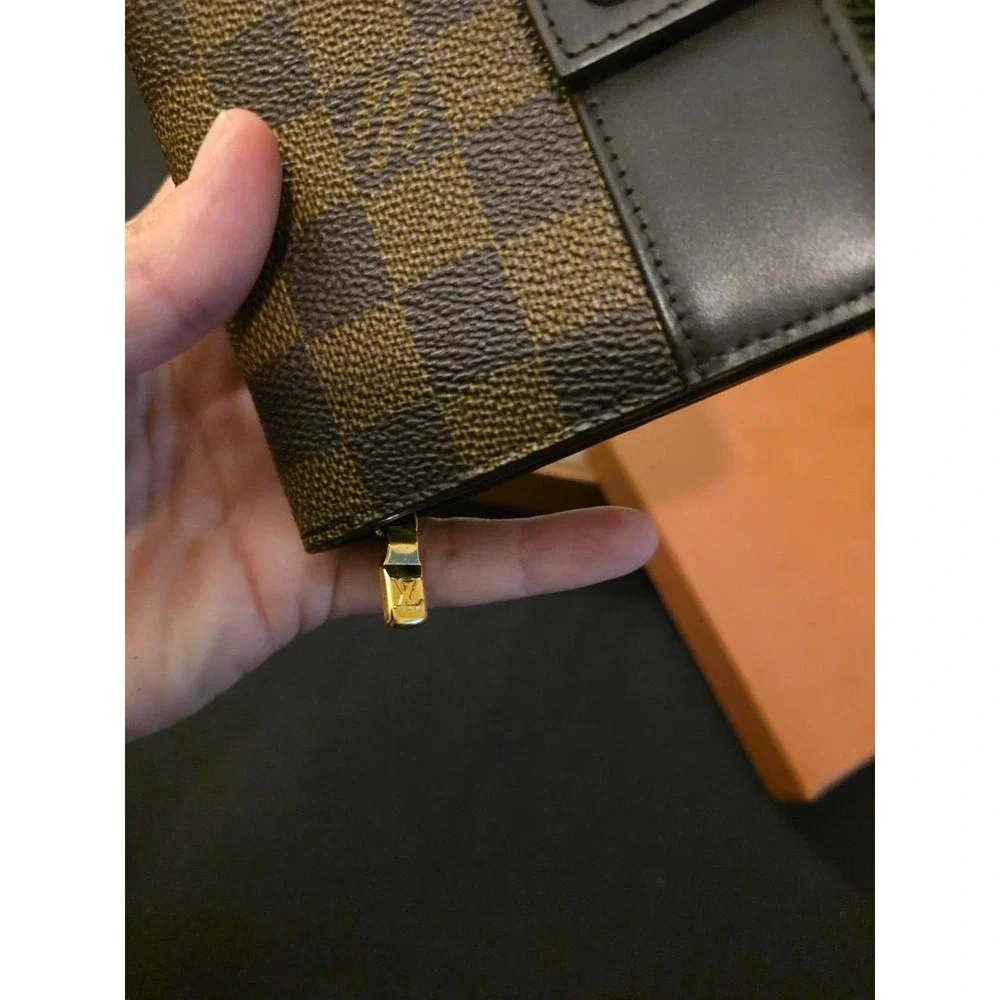 Louis Vuitton Damier Ebene Compact Zip Bifold Wallet N61668 Brown LV